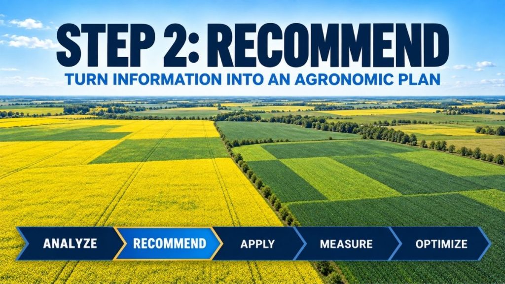 Step 2 Recommend in the Ag Drones Crop Performance System